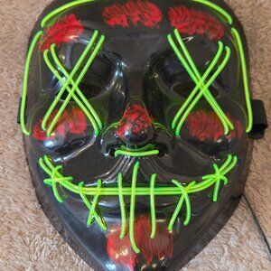 LED Purge Style Halloween Mask – Green Neon